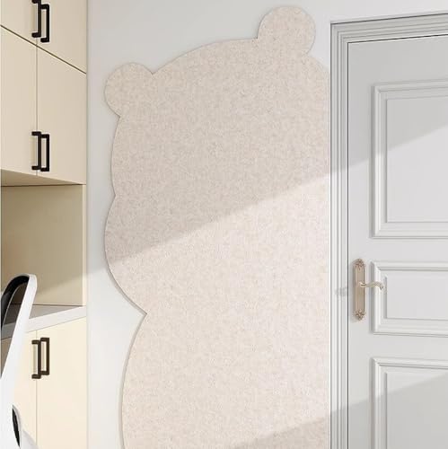 Filz-Kork-Tafel, Filz, Memo-Pinnwand für Wände, faltbare Bildtafeln, selbstklebende Sichttafeln mit Pinnnadel, Notizblöcke für DIY-Notizen (weiß) von YOUROU