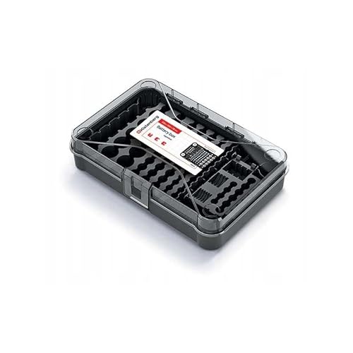 Batteriebox YOURSGARTEN® Sortierbox Aufbewahrungsbox für 115 Batterien Organizer Transparent Kunststoff ohne Batterien 295 mm x 195 mm x 70 mm von YOURSGARTEN
