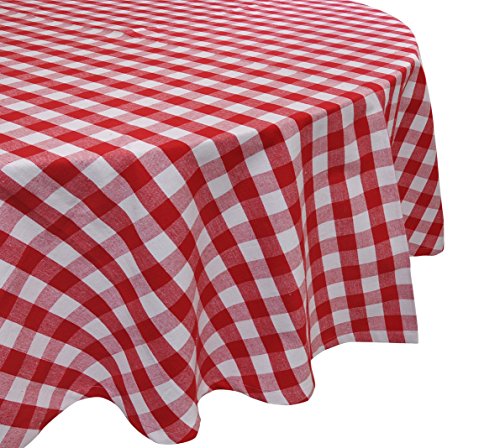 Yourtablecloth Tischdecke aus 100 % Baumwolle, kariert, ideal für Zuhause, Restaurants, Cafés – sei es für das tägliche Abendessen, Partys, Picknick, Urlaub oder Anlässe, 178 cm, rund, Rot und Weiß Yourtablecloth Tischdecke aus 100 % Baumwolle, kariert, ideal für Zuhause, Restaurants, Cafés – sei es für das tägliche Abendessen, Partys, Picknick, Urlaub oder Anlässe, 178 cm, rund, Rot und Weiß von YOURTABLECLOTH