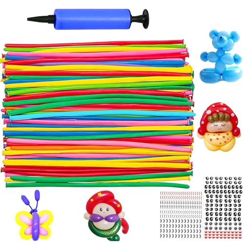 YOUYIKE 100 Stück Modellierballons, Magischer Ballon, Magische Tiere luftballons mit Groß Pumpe und 2 Emoji-Aufkleber, für Geburtstag, Hochzeit, Bachlorette, Fiesta, Aktivität, Clown-Dekoration YOUYIKE 100 Stück Modellierballons, Magischer Ballon, Magische Tiere luftballons mit Groß Pumpe und 2 Emoji-Aufkleber, für Geburtstag, Hochzeit, Bachlorette, Fiesta, Aktivität, Clown-Dekoration von YOUYIKE