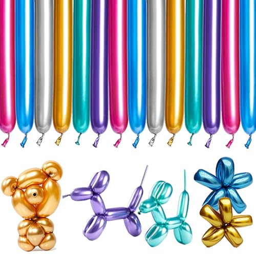 YOUYIKE 100 Stück Modelierluftballon, 260Q Metallic Magische Luftballons, Lange Luftballons Formen, Luftballon Tiere, Lange Bunte Ballons, für Geburtstag Dekoration, Partys, Hochzeiten, Jubiläen YOUYIKE 100 Stück Modelierluftballon, 260Q Metallic Magische Luftballons, Lange Luftballons Formen, Luftballon Tiere, Lange Bunte Ballons, für Geburtstag Dekoration, Partys, Hochzeiten, Jubiläen von YOUYIKE