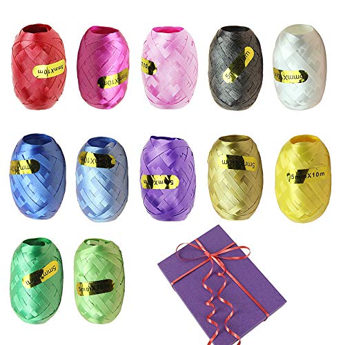 12 Rollen Geschenkband,10 m je Rolle Ringelband Bunt, Curling Ribbon Rolle für Hochzeit Partei Festival Dekoration Handwerk Geschenkverpackung Florist Luftballon 12 Rollen Geschenkband,10 m je Rolle Ringelband Bunt, Curling Ribbon Rolle für Hochzeit Partei Festival Dekoration Handwerk Geschenkverpackung Florist Luftballon von YOUYIKE
