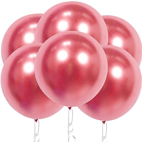 18 Zoll Rosa Chrom Metallisch Glänzende Ballons, 6 Stück Rosa Grosse Luftballon,Rosa Riesen Naturlatex Luftballons für Hochzeit Geburtstag Taufe Babyparty Kindergeburtstag Karnevals Deko 18 Zoll Rosa Chrom Metallisch Glänzende Ballons, 6 Stück Rosa Grosse Luftballon,Rosa Riesen Naturlatex Luftballons für Hochzeit Geburtstag Taufe Babyparty Kindergeburtstag Karnevals Deko von YOUYIKE