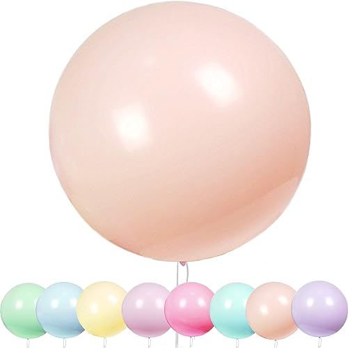 YOUYIKE 36 Zoll Grosse Luftballons Pastell, 8 stück Riesige Runde Pastell Ballons, 90CM Macaron Orange Latex Grosse Luftballons für Geburtstag,Hochzeitsfest,Festival,Karnevals (Orange) von YOUYIKE