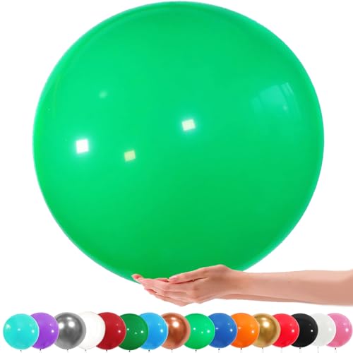 36 Zoll Riesen Luftballons, 6 Stück Groß Grün Luftballon, 90CM Latex Grosse Luftballons Dekoration für Hochzeit Geburtstag Taufe Babyparty Kindergeburtstag Karnevals Deko von YOUYIKE