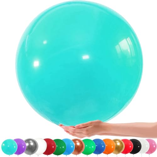 36 Zoll Riesen Helium Luftballons, 6 Stück Grosse Luftballon, 90CM Latex Riesige Luftballons Dekoration für Hochzeit Geburtstag Taufe Babyparty Kindergeburtstag Karnevals Deko (Blau) von YOUYIKE