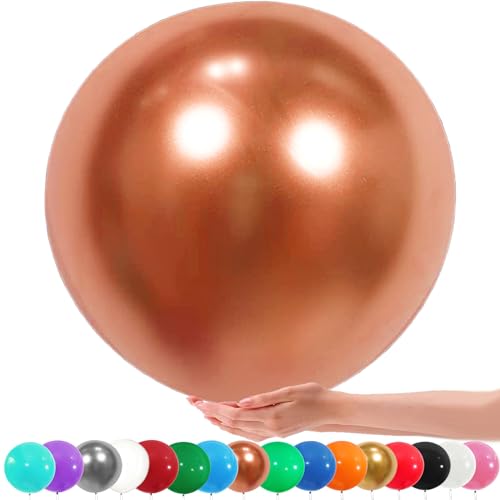 36 Zoll Riesen Luftballons, 6 Stück Groß Luftballon, 90CM Latex Grosse Luftballons Dekoration für Hochzeit Geburtstag Taufe Babyparty Kindergeburtstag Karnevals Deko (roségoldener) von YOUYIKE