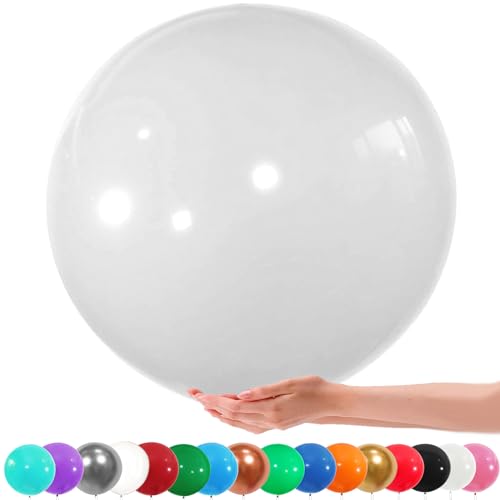 36 Zoll Riesen Luftballons, 6 Stück Groß Weiß Luftballon, 90cm Latex Grosse Luftballons Dekoration für Hochzeit Geburtstag Taufe Babyparty Kindergeburtstag Karnevals Deko 36 Zoll Riesen Luftballons, 6 Stück Groß Weiß Luftballon, 90cm Latex Grosse Luftballons Dekoration für Hochzeit Geburtstag Taufe Babyparty Kindergeburtstag Karnevals Deko von YOUYIKE