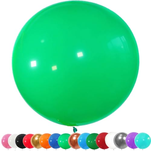 6 Stück Luftballons Gross, 36 Zoll Ballons Groß, Grün Latexballon, Luftballons XXL Groß, Grosse Luftballons XXL, Latex Riesige Ballon, für Hochzeit Babyparty Geburtstag Party Deko(91 cm) von YOUYIKE