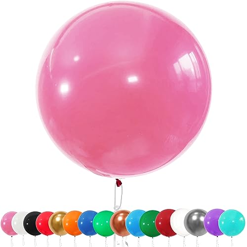 6 Stück Luftballons Gross, 36 Zoll Ballons Groß, Rosa Latexballon, Luftballons XXL Groß, Grosse Luftballons XXL, Latex Riesige Ballon, für Hochzeit Babyparty Geburtstag Party Deko(91 cm) von YOUYIKE
