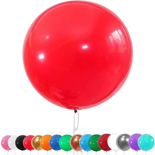 6 Stück Riesenluftballons, Riesen Luftballons, Grosse Luftballon, XXL Luftballon 90cm, Latex Riesenballon,für Hochzeits Geburtstags Partydekorationen Karnevals Deko (Rot) von YOUYIKE