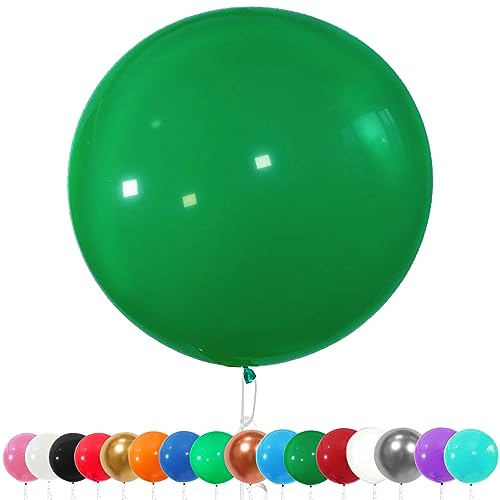 6 Stück Luftballons Gross, 36 Zoll Ballons Groß, Weihnachtsgrün Latexballon, Luftballons XXL Groß, Grosse Luftballons XXL, Latex Riesige Ballon, für Hochzeit Babyparty Geburtstag Party Deko(91 cm) von YOUYIKE