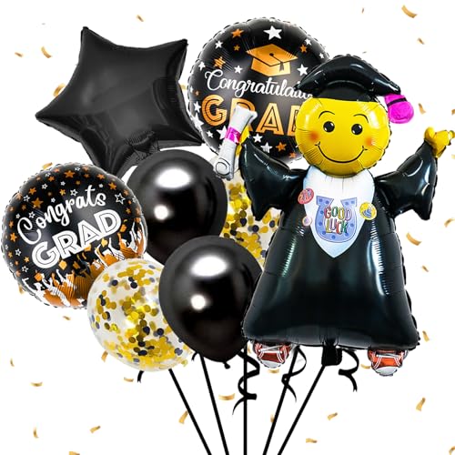 8 Stück Graduation Deko Luftballons, Abschluss Luftballon Frau, Bachelor Deko Ballons, Bestandene Prüfung Geschenk Luftballon, Absolventen Abi-Feier Zeugnis Geschenk-Deko Abitur Geschenke von YOUYIKE