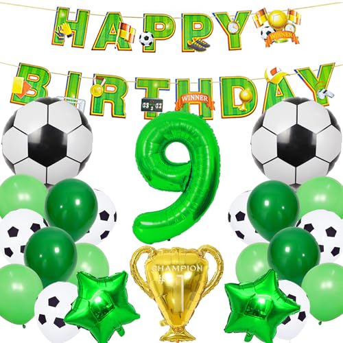YOUYIKE 26 Stück Fussball Geburtstag Deko, Geburtstagsdeko 9 Jahre Junge, Fussball Luftballon, Fussball Deko, Deko Fussball Geburtstag Kinder, Geburtstag 9 Jahre Junge, Fussball Kindergeburtstag YOUYIKE 26 Stück Fussball Geburtstag Deko, Geburtstagsdeko 9 Jahre Junge, Fussball Luftballon, Fussball Deko, Deko Fussball Geburtstag Kinder, Geburtstag 9 Jahre Junge, Fussball Kindergeburtstag von YOUYIKE