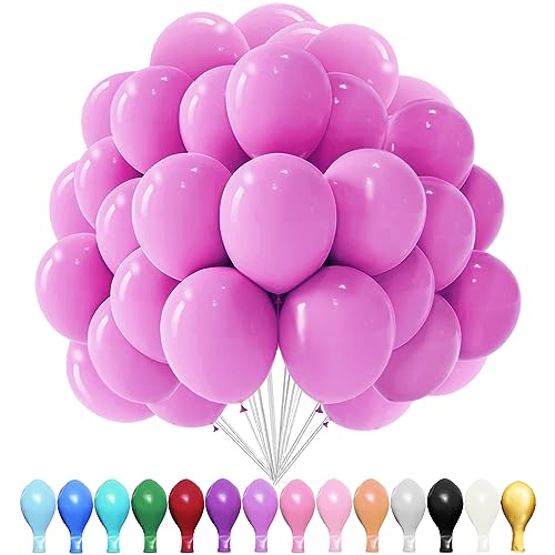 Luftballons Rosa, 100 Stück 10 Zoll Luftballons Rosa Matt, 2.2g Latex Luftballons, Luftballons Matt, für Geburtstagsfeiern, Jubiläumsfeiern, Hochzeiten, Baby Party, Partydekorationen von YOUYIKE