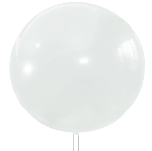 6 Stück xxl Luftballon Hochzeit, 36 Zoll Weiß Luftballons Gross, Riesen Runde Luftballons, Luftballons XXL Groß, Latexballons Gross für Hochzeit Geburtstag TaufeFestival Kinder Party (90cm) von YOUYIKE