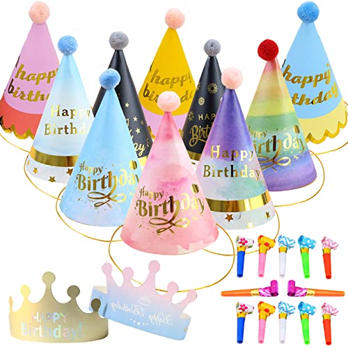 YOUYIKE 24 Stücke Kinder Partyhüte Set, Papier Krone Hut Party Kegel Hüte Kindergeburtstag Tröte, Partyhüte Geburtstag Dekoration Set für Familienfeiern für Kinder und Erwachsene YOUYIKE 24 Stücke Kinder Partyhüte Set, Papier Krone Hut Party Kegel Hüte Kindergeburtstag Tröte, Partyhüte Geburtstag Dekoration Set für Familienfeiern für Kinder und Erwachsene von YOUYIKE