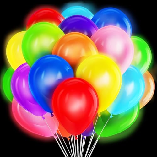 YOUYIKE 40 Stück 12 Zoll Leuchtende Led Ballons, Einfarbig, gemischte Farben, kein Muster, mit bunten Lichtern, für Party, Geburtstag, Hochzeit, Festival, Weihnachten, Karneval, Decorations YOUYIKE 40 Stück 12 Zoll Leuchtende Led Ballons, Einfarbig, gemischte Farben, kein Muster, mit bunten Lichtern, für Party, Geburtstag, Hochzeit, Festival, Weihnachten, Karneval, Decorations von YOUYIKE