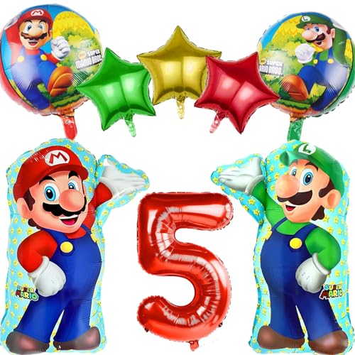 8 Stück Geburtstagsdeko Kinder 5 Jahre,Luftballons Geburtstag 5 Jahre, Folienballon Party Deko, Ballons 5 Geburtstag für Kindergeburtstag Party Deko von YOUYIKE