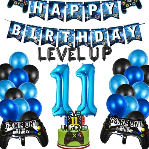 YOUYIKE Videospiel 11. Geburtstag Dekorationen, 32 Stück Luftballon 11. Geburtstag Junge, 11th Videospiel Cupcake Topper, 11. Gamer Deko Geburtstag, für Kinder Videospiel Thema Party Zubehör YOUYIKE Videospiel 11. Geburtstag Dekorationen, 32 Stück Luftballon 11. Geburtstag Junge, 11th Videospiel Cupcake Topper, 11. Gamer Deko Geburtstag, für Kinder Videospiel Thema Party Zubehör von YOUYIKE