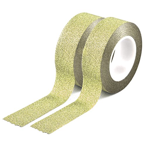 YOUZiNGS 2er-Set Washi Masking Tape in Farbe Gold, Masking Tape, Washi Tape, Klebeband, Marke YOUZiNGS 2er-Set Washi Masking Tape in Farbe Gold, Masking Tape, Washi Tape, Klebeband, Marke von YOUZiNGS