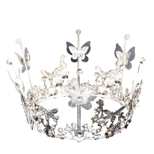YOVECATHOU Hochzeit Geburtstag Krone Party Supplies Königin Tiara Kristall Strass Kuchen Dekoration Topper Vintage Dekorationen Silber YOVECATHOU Hochzeit Geburtstag Krone Party Supplies Königin Tiara Kristall Strass Kuchen Dekoration Topper Vintage Dekorationen Silber von YOVECATHOU