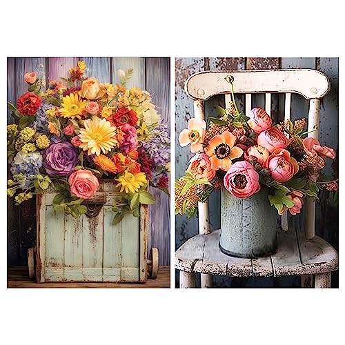 YOYA 2 Pack Diamond Painting Kits für Erwachsene, Diamond Art Kits mit Zubehör & Werkzeugen, DIY Blumen 5D Diamond Painting Full Drill Gem Art Painting Kit für Home Wall Decor 30,5 x 40,6 cm YOYA 2 Pack Diamond Painting Kits für Erwachsene, Diamond Art Kits mit Zubehör & Werkzeugen, DIY Blumen 5D Diamond Painting Full Drill Gem Art Painting Kit für Home Wall Decor 30,5 x 40,6 cm von YOYA