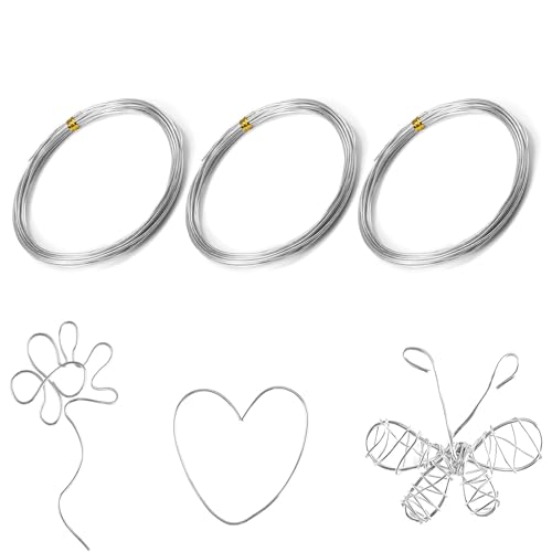 YOYEAH 2mm x 30m Aludraht - Hochwertiger Basteldraht dünn, Draht zum Basteln für Kunsthandwerk Modeschmuck - Aluminiumdraht 2mm Silberdraht zum Basteln YOYEAH 2mm x 30m Aludraht - Hochwertiger Basteldraht dünn, Draht zum Basteln für Kunsthandwerk Modeschmuck - Aluminiumdraht 2mm Silberdraht zum Basteln von YOYEAH