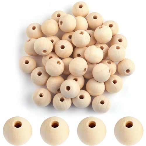 "YOYEAH Holzperlen Natur - 130stk Holzperlen 20mm mit Loch, Große Holzkugeln zum Auffädeln, Unbehandelte Perlen für Kreativprojekte" "YOYEAH Holzperlen Natur - 130stk Holzperlen 20mm mit Loch, Große Holzkugeln zum Auffädeln, Unbehandelte Perlen für Kreativprojekte" von YOYEAH