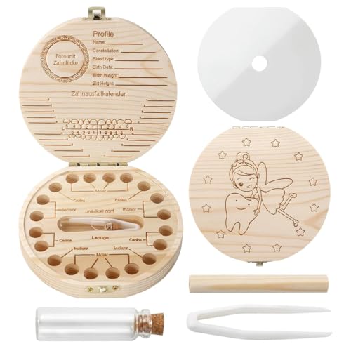 YOYEAH Zahnbox Milchzahndose mit Namen | Personalisierte Erinnerungsbox für Milchzähne Mädchen&Jungen | Perfekte Zahnfee Geschenke Mädchen&Jungen. von YOYEAH