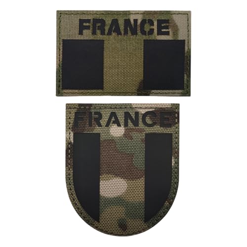 IR Reflektierender Patch Mit Französischer Flagge, Taktisches Moralarmband Aus Nylonmaterial, Geeignet Für Taktische Weste, Helm, Tarnuniform von YOYUMI