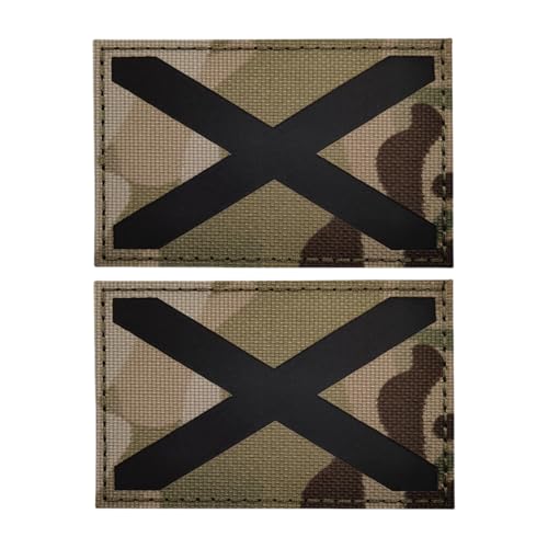 Infrarot-Reflex-Patch mit schottischer Flagge, militärisches taktisches Moralabzeichen aus Nylongewebe, für Helm, Uniformweste, 2 Stück – Camouflage Infrarot-Reflex-Patch mit schottischer Flagge, militärisches taktisches Moralabzeichen aus Nylongewebe, für Helm, Uniformweste, 2 Stück – Camouflage von YOYUMI