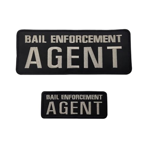 Law Enforcer Patch Taktische Weste Großer Rückenaufnäher Sheriff Morale Patch Zweiteiliges Set Schwarz von YOYUMI