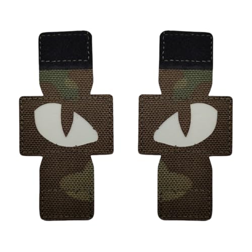 Leuchtender Molle Aufnäher Mit Katzenauge, Taktischer Moral Aufnäher Aus Nylon, Molle Anhänger Für Militärrucksäcke Im Freien von YOYUMI
