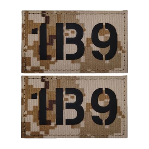 Militärischer Rufzeichen-Patch aus Nylongewebe, taktischer reflektierender IR-Stoff, Nachtidentifikations-Patch, Moral-Patch, Wüsten-Digitaltarnung-1B9 von YOYUMI