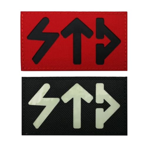 Stp Nordisches Symbol Infrarot Reflektierender Patch, Nylonmaterial, Passend Für Taktische Rucksack Helmweste Rot Schwarz Set Stp Nordisches Symbol Infrarot Reflektierender Patch, Nylonmaterial, Passend Für Taktische Rucksack Helmweste Rot Schwarz Set von YOYUMI