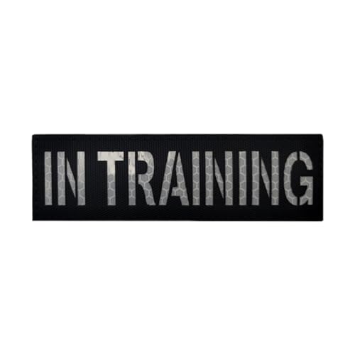 leuchtender reflektierender taktischer Moral-Patch, Hundegeschirr-Patches, Rucksack-Westen-Patches – IN TRAINING“ reflektierendes Gitter von YOYUMI