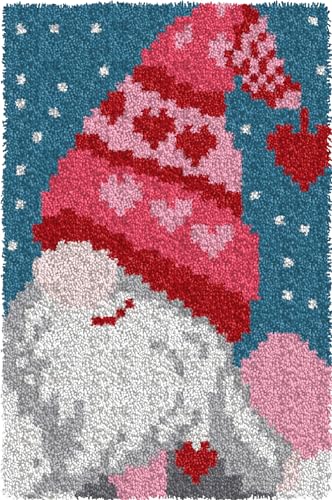 YP Knüpfhaken-Set für Kinder und Erwachsene, DIY-Teppich-Tapisserie-Set mit bedruckter Leinwand, Stickset, Festival-Geschenke, Heimdekoration (C, 46 x 32 cm) von YP