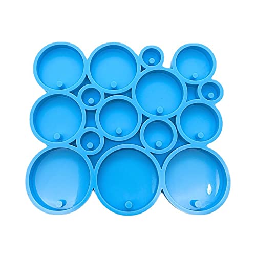 Glänzende runde Form Schlüsselanhänger Silikonform mit Loch für Anhänger, Halsketten, Ohrringe, Epoxidharz, Basteldekoration, runde Form Glänzende runde Form Schlüsselanhänger Silikonform mit Loch für Anhänger, Halsketten, Ohrringe, Epoxidharz, Basteldekoration, runde Form von YPBEW