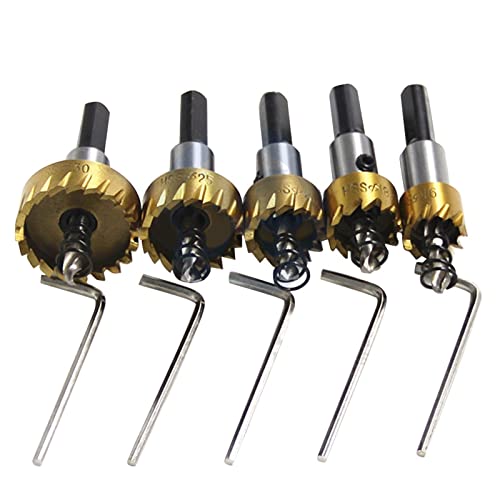 YPGNKEKPLM 5 STK Titanbeschichteter HSS Schnellarbeitsstahl Edelstahl Aluminium Lochöffner Blechreibahle 16-30mm Zubehör für Elektrowerkzeuge YPGNKEKPLM 5 STK Titanbeschichteter HSS Schnellarbeitsstahl Edelstahl Aluminium Lochöffner Blechreibahle 16-30mm Zubehör für Elektrowerkzeuge von YPGNKEKPLM