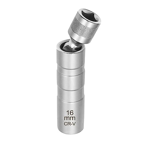 YPGNKEKPLM Magnetische Zündkerzensteckdose 3/8 "Antriebssockeln passen for 14 mm /16 mm Zündkerze dünne Wandbuchse 12 Winkel Reparaturentfernung Werkzeug Zubehör für Elektrowerkzeuge(16mm) von YPGNKEKPLM