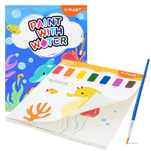 YPLUS Malerei mit Wasserbüchern für Kleinkinder, Aquarellpapier für Kinder von 1 bis 4 Jahren, Geschenk für Kunsthandwerk mit Pinsel und Illustrationen von Wasserlebewesen im Lieferumfang enthalten YPLUS Malerei mit Wasserbüchern für Kleinkinder, Aquarellpapier für Kinder von 1 bis 4 Jahren, Geschenk für Kunsthandwerk mit Pinsel und Illustrationen von Wasserlebewesen im Lieferumfang enthalten von Y-Plus