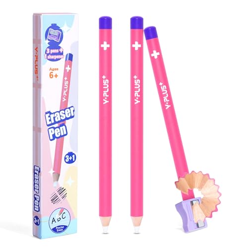 YPLUS Radiergummi – 3 Stück Präzise und saubere Radierung, ideal für Kinder und Schule, einzigartiges Stift-Design, inklusive Spitzer - Rosa YPLUS Radiergummi – 3 Stück Präzise und saubere Radierung, ideal für Kinder und Schule, einzigartiges Stift-Design, inklusive Spitzer - Rosa von YPLUS