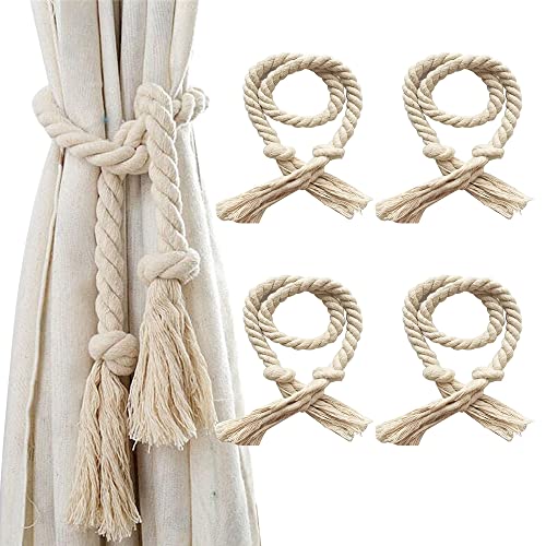 YPLonon Raffhalter Vorhang Seil 4 Stück Vorhanggurte Grau Baumwolle Vorhang Seil 100CM Vorhanghalter Raffhalter Holdback für Haus Office Dekoration Fenster Behandlung YPLonon Raffhalter Vorhang Seil 4 Stück Vorhanggurte Grau Baumwolle Vorhang Seil 100CM Vorhanghalter Raffhalter Holdback für Haus Office Dekoration Fenster Behandlung von YPLonon