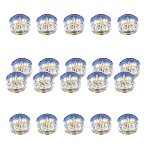 20 Stück transparente Silikon-Ohrring-Verschlüsse, allergiefrei, Ohrstöpsel für Hochzeiten, Partys und den täglichen Gebrauch 20 Stück transparente Silikon-Ohrring-Verschlüsse, allergiefrei, Ohrstöpsel für Hochzeiten, Partys und den täglichen Gebrauch von YPREWY