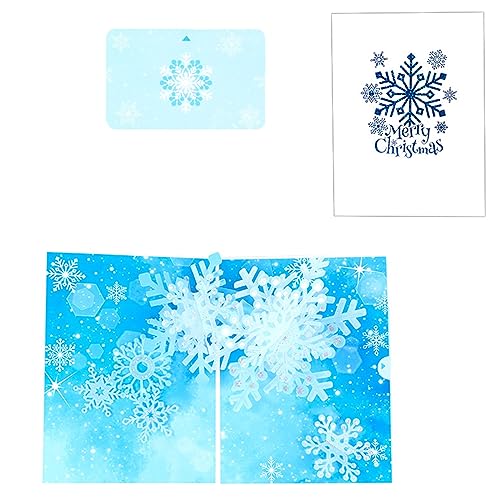 3D-Schneeflocken-Grußkarte, kann Ihren Freund Ihren Weihnachtsgruß hinzufügen, feine Papierbastel-Party-Dekoration, Gruß von YPREWY