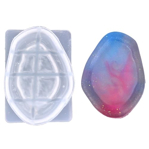 Anti-Überlauf-Tablett-Form, Silikon, Epoxidharz, Tischset-Form, verwendet zur Herstellung von künstlichen Achatstücken, Untersetzern Anti-Überlauf-Tablett-Form, Silikon, Epoxidharz, Tischset-Form, verwendet zur Herstellung von künstlichen Achatstücken, Untersetzern von YPREWY