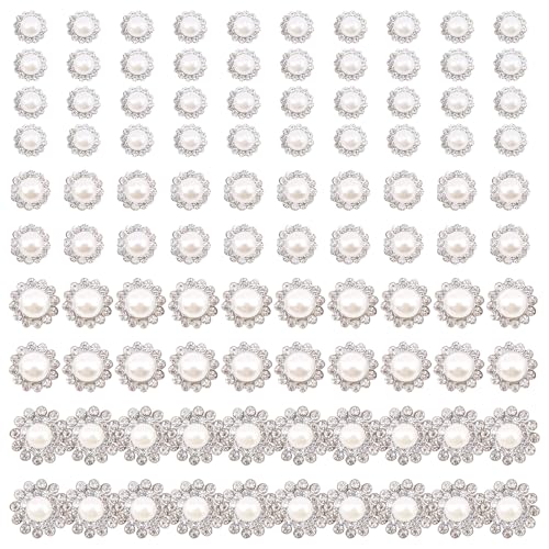 Blumen-Strasssteine zum Aufnähen, verschiedene Größen, Kristall, flache Rückseite, für Kleidung, Kleider, Schuhe, Taschen, Dekoration, 100 Stück Blumen-Strasssteine zum Aufnähen, verschiedene Größen, Kristall, flache Rückseite, für Kleidung, Kleider, Schuhe, Taschen, Dekoration, 100 Stück von YPREWY