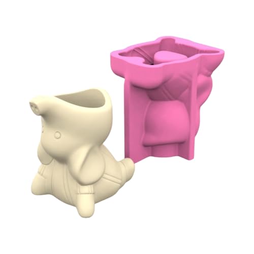 Epoxidharz-Silikonvasen, Cartoon-Tierform, Blumentöpfe, Form für Handarbeit, Vase, Stifthalter von YPREWY