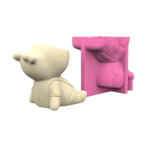 Epoxidharz-Silikonvasen, Cartoon-Tierform, Blumentöpfe, Form für Handarbeit, Vase, Stifthalter von YPREWY